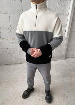 Тёплая плюшевая оверсайз толстовка