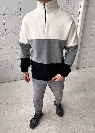 Тёплая плюшевая оверсайз толстовка