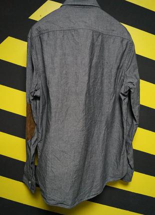 Рубашка со стеганными вельветовыми заплатками5 фото