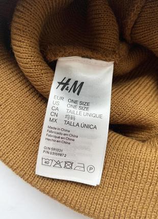 Шапка, шапочка, в'язана, вязанная, коричневая, коричнева, h&m5 фото