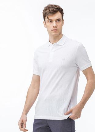 Стильная белая однотонная мужская футболка поло с коротким рукавом