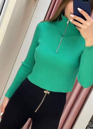 Кофта укорочена на блискавці бренд