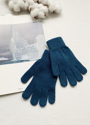 Перчатки, рукавиці, бірюзові, бирюзовые, h&m2 фото