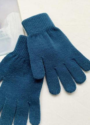Перчатки, рукавиці, бірюзові, бирюзовые, h&m3 фото