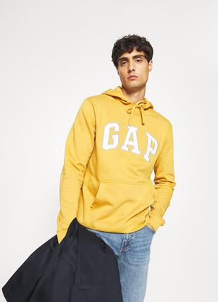 Худи gap fleece logo hoodie gold pendant