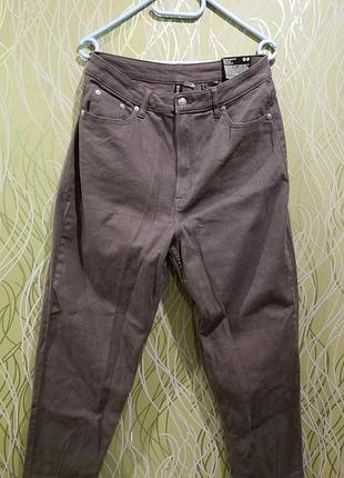 Женские серые джинсы h&m loose mom fit