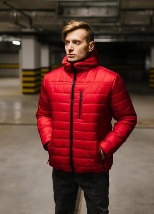 Чоловіча зимова куртка червона ❄️4 фото