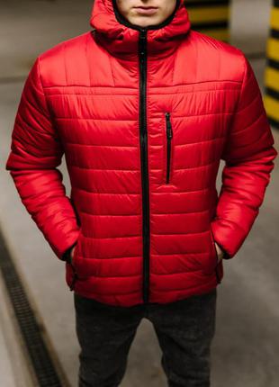 Чоловіча зимова куртка червона ❄️3 фото