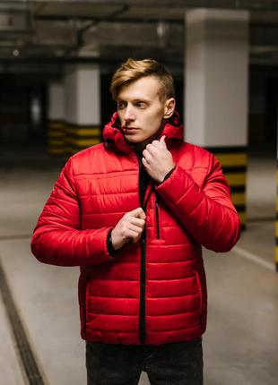 Чоловіча зимова куртка червона ❄️6 фото