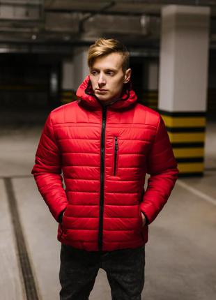 Чоловіча зимова куртка червона ❄️5 фото