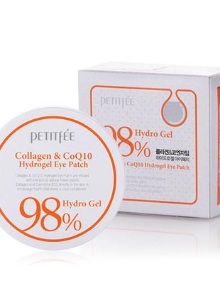 Гідрогелеві патчі під очі з колагеном petitfee 98% collagen&amp;q10 hydrogel eye patch1 фото