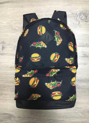 Новинка рюкзак шкільний з принтом піцца/бургер9 фото