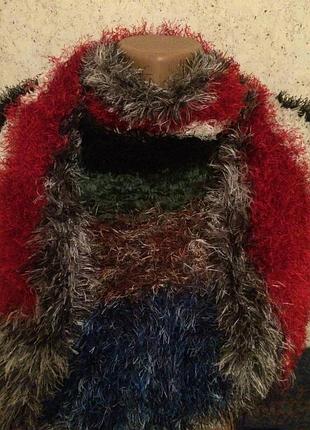 Шарф пушистый травка