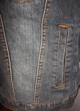 Джинсовый жакет пиджак темно синий р. xs - savvy распродажа4 фото