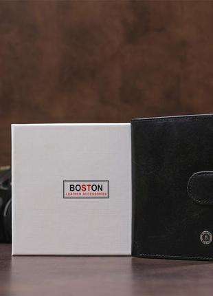 Классический мужской кошелек boston 18811 черный9 фото