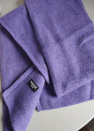 Шерсть фіолетовий яскравий шарф mexx