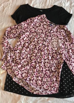 Нарядная розовая блузка из натуральной вискозы cecil (размер 12-16)4 фото