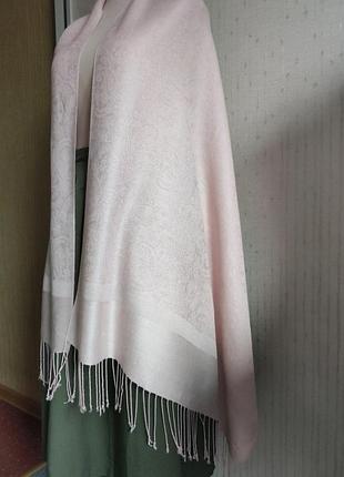 Вінтаж! торг! колір пудра турецькі огірочки шовк, кашемір pashmina