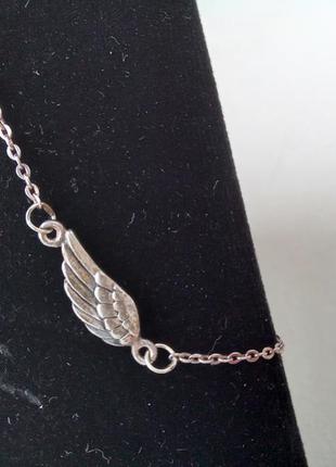 Срібний браслет "крило ангела"