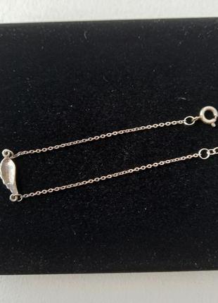 Срібний браслет "крило ангела"