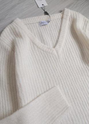 Подовжений светр з v-подібною горловиною2 фото