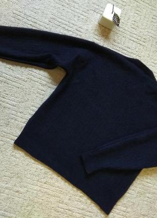 Свитер джемпер в рубчик свободного кроя 100% кашемир, теплый кашемировый свитер джемпер8 фото