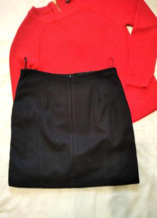 Суперская теплая юбка на подкладке от esprit. 60% шерсть.2 фото