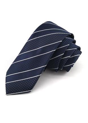Краватка синій в смужку
