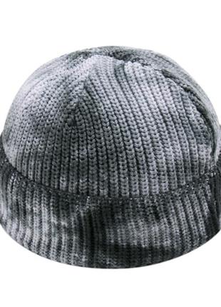 Шапка в стиле тай-дай/шапка бини/шапка женская/шапка докер/шапка кусто/мужская шапка / модель 2