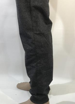Спортивні штани (великих розмірів) в стилі nike під манжет темно сірі5 фото