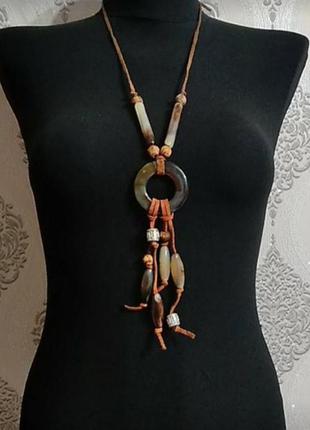 Редкие💯🌷 эксклюзивные🤩 украшения колье бусины ожерелье в этно стиле.бохо