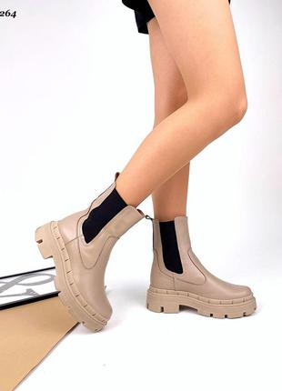 Черевики, візон, натуральна шкіра, зимові