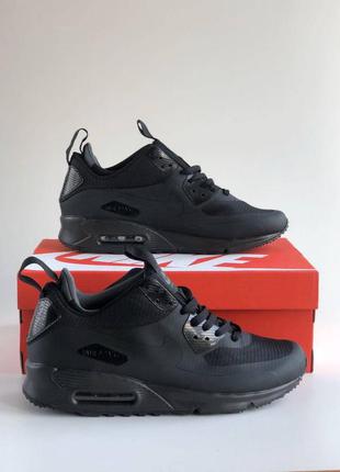 Зимові кросівки nike air max mid winter 90 termo black