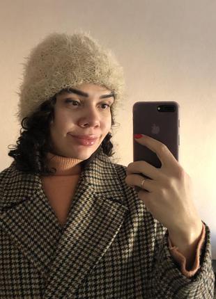 Шапка травка теплая зимняя