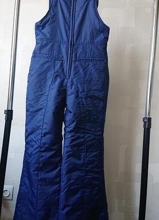 Винтажные лыжные штаны полукомбенизон клеш