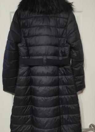 Роскошное длинное стеганное пальто - пуховик3 фото