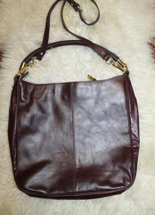 Дуже красива велика сумка maddison. шкіра, фурнітура золото.