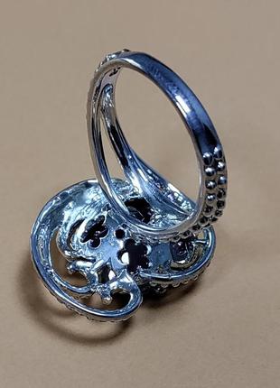 Кольцо с синтетическим мистик топазом, покрытие.6 фото