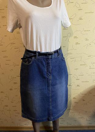 Юбка джинсовая (высокая посадка)
