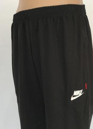 Спортивные штаны (большие размеры) прямые, трикотажные, черные2 фото