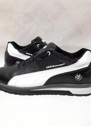 41,44 чоловічі теплі спортивні черевики шкіряні зимові кросівки на хутрі чорні з білими вставками5 фото