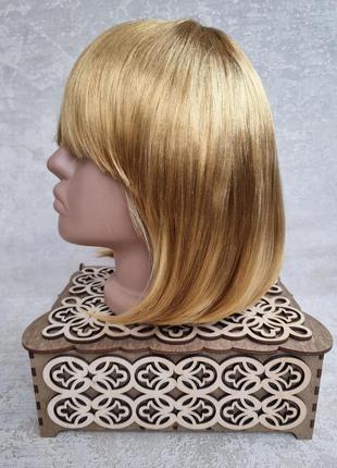 Парик пшеничный каре короткий парик блонд с челкой олег винник руссый с челкой