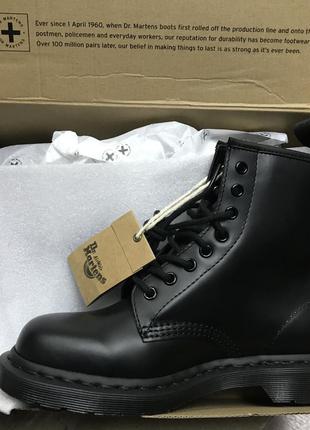 Черевики чоловічі dr. martens 1460 mono black бренд оригінал ботинки мартенс мартенси оригинал