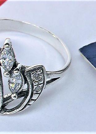 Кольцо перстень серебро 925 проба 3.04 грамма 19 размер