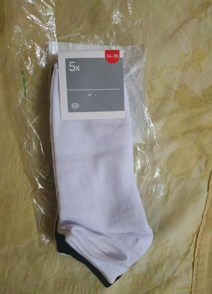 Шкарпетки якісні короткі з органічної бавовни-5 шт. упаковка 34-36р.4 фото