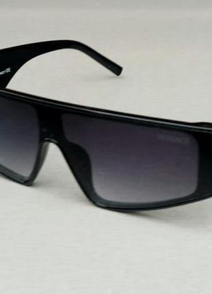 Versace стильные солнцезащитные очки унисекс черные с градиентом1 фото
