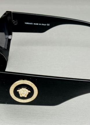 Versace стильные солнцезащитные очки унисекс черные с градиентом4 фото