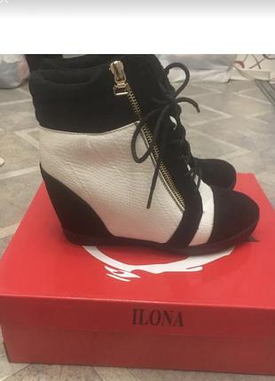 Черевики танкетка на флісі р. 38-38,5