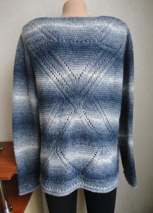 Отличный свитер с градиентом, джемпер с v образным вырезом sud express2 фото
