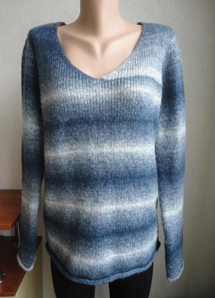 Відмінний светр з градієнтом, джемпер з v-подібним вирізом sud express